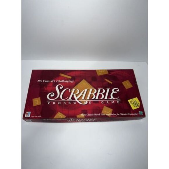 1999 Vintage Hasbro Scrabble Game - Includes 100 Letter Tiles And Instructions - Picture 1 of 3